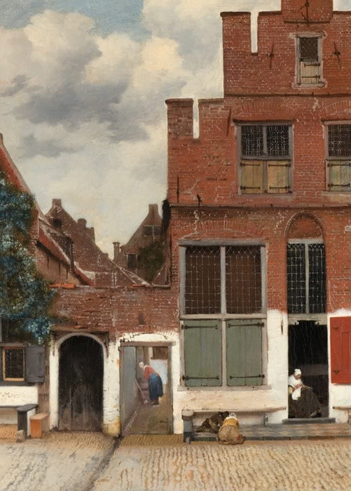 Johannes Vermeer 'View of Houses in Delft. The Little Street', Detail', Netherlands, 1658, Reproduction 200gsm Vintage A3 Classic Art Poster
