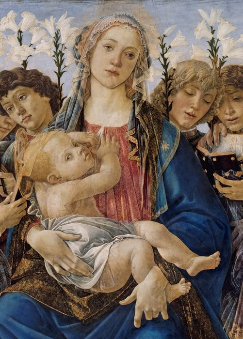 Sandro Botticelli 'Mary with The Child and Singing Angels', Italy, 1477, Reproduction 200gsm A3 Classic Art Poster
