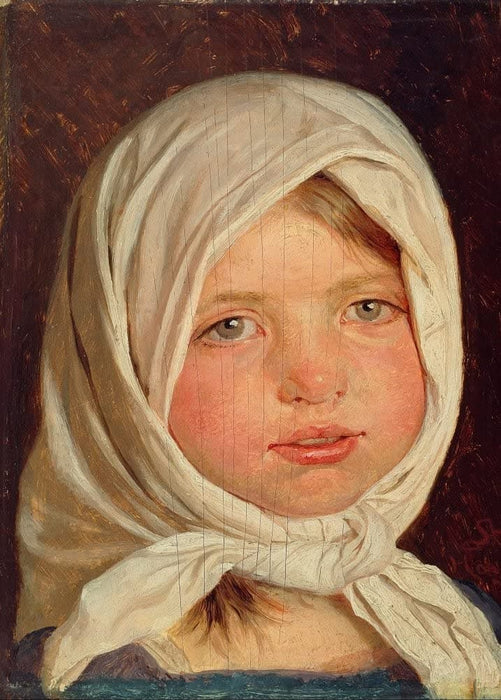 Peder Severin Kroyer 'Little Girl from Hornbaek, Detail', Denmark, 1875, Reproduction 200gsm A3 Vintage Classic Art Poster