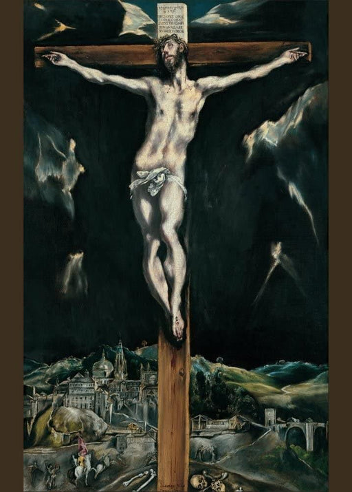 El Greco 'Christ Crucified with Toledo in The Background', 1604-1610, Spain, Reproduction 200gsm A3 Classic Art Poster - World of Art Global Limited