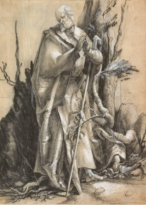 Albrecht Durer 'Bearded Saint in a Forest', Germany, 1516, Reproduction 200gsm A3 Vintage Classic Art Poster - World of Art Global Limited