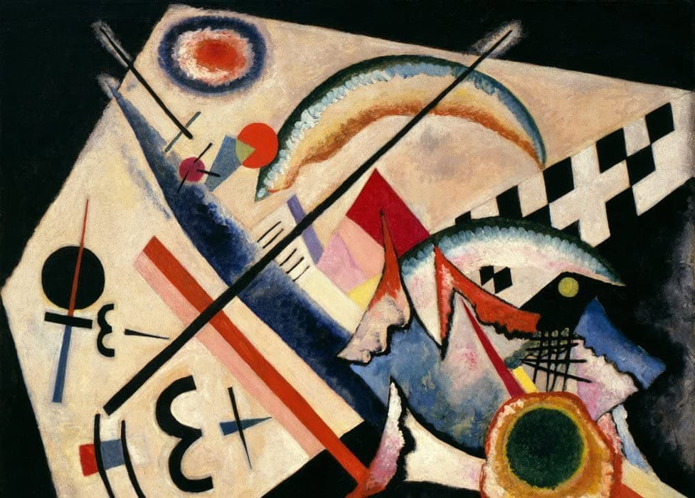 Kandinsky 'White Cross, Detail', Russia, 1922, Reproduction 200gsm A3 Vintage Classic Art Poster