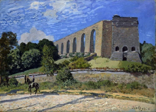 Alfred Sisley 'Aqueduct at Marly', 1874, British, Impressionism, Reproduction 200gsm A3 Vintage Classic Art Poster - World of Art Global Limited