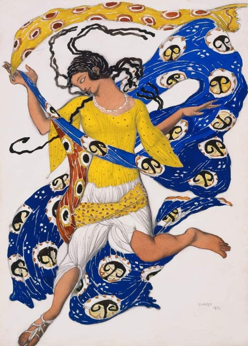 Vintage Ballet 'The Butterfly', Costume Design for Anna Pavlova by Leon Bakst, 1911, Reproduction 200gsm A3 Vintage Ballet Poster