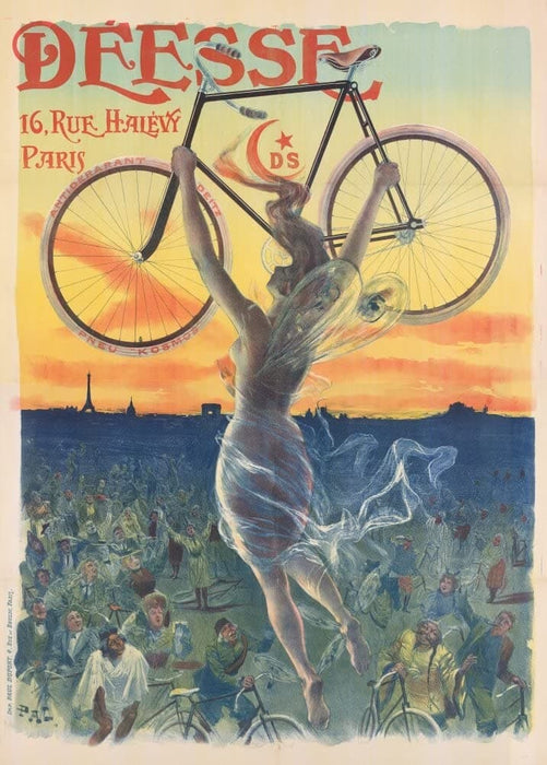 Vintage Cycling 'Deese Cycles', France, 1890, by Pal, Reproduction 200gsm A3 Vintage Art Nouveau Cycling Poster