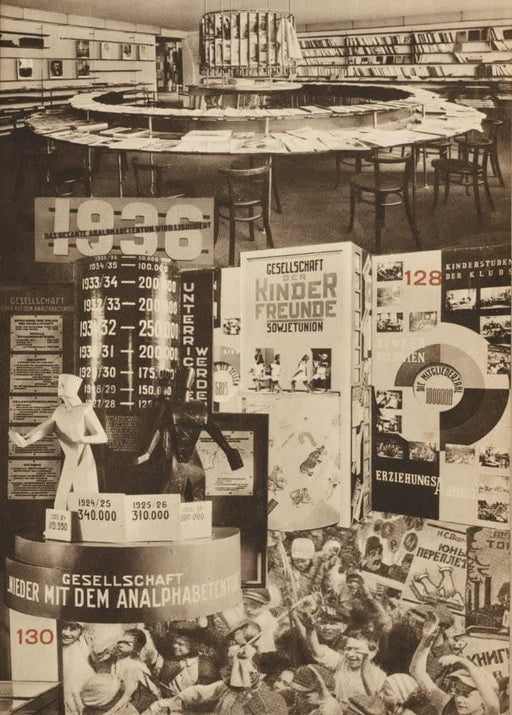 El Lissitzky 'Pressa Exhibition, Cologne, Germany', Photo 9, Russia, 1928, Reproduction 200gsm A3 Vintage Communist Constructivism Poster - World of Art Global Limited