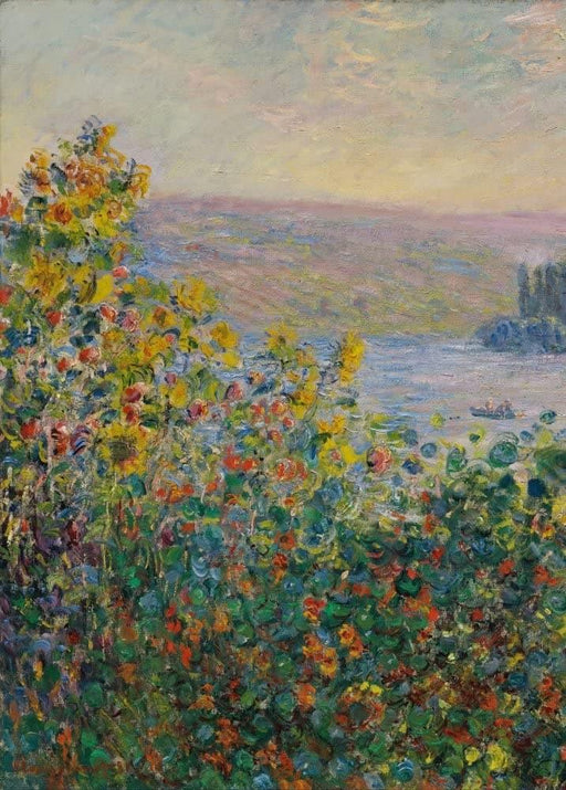 Claude Monet 'Flower BEds in Vetheuil, Detail', Impressionism, Reproduction 200gsm A3 Vintage Classic Art Poster - World of Art Global Limited