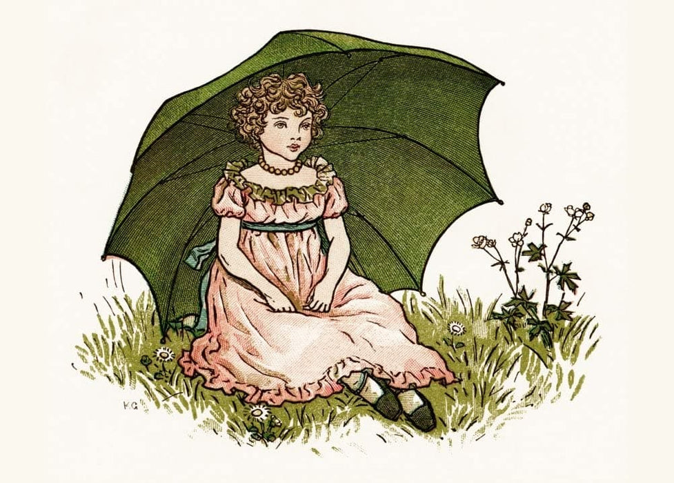 Vintage Toys, Nursery and Fairytales 'The Little London Gir'l from 'Marigold Garden', 1893, Kate Greenaway, Reproduction 200gsm A3 Vintage Children's Poster