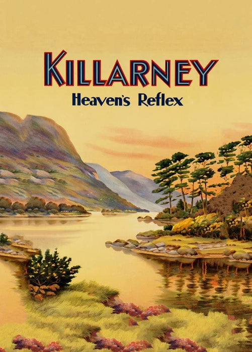 Vintage Travel Ireland 'Killarney. Heave's Reflex with Great Southern Railway', Circa. 1920-30's, Reproduction 200gsm A3 Vintage Travel Poster