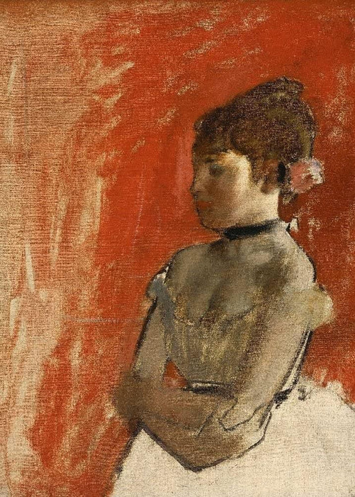 Edgar Degas 'Ballet Dancer with Arms Crossed, Detail', France, 1872, Impressionism, Reproduction 200gsm A3 Vintage Classic Art Poster - World of Art Global Limited