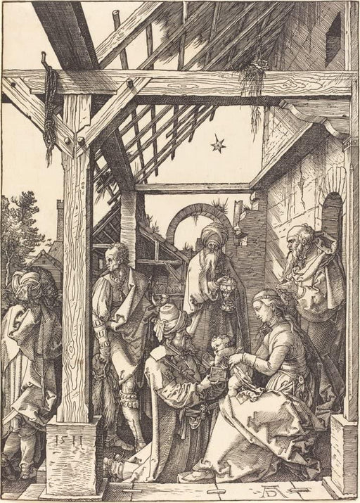 Albrecht Durer 'The Adoration of The Magi', Germany, 1511, Reproduction 200gsm A3 Vintage Classic Art Poster - World of Art Global Limited