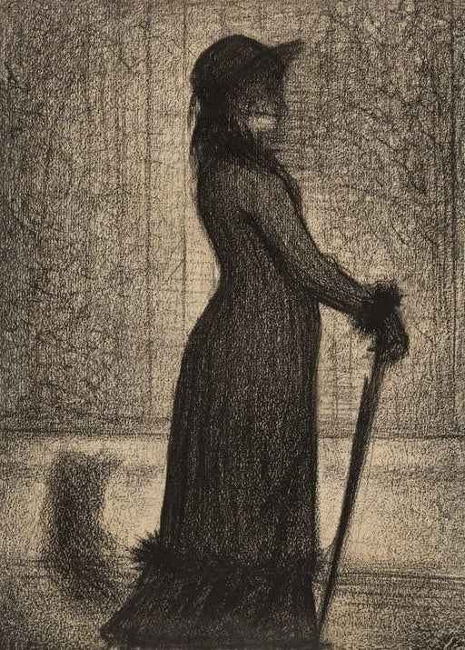 Georges Seurat 'Woman Strolling. Une Elegante', France, 1884, Reproduction 200gsm A3 Vintage Classic Art Poster - World of Art Global Limited