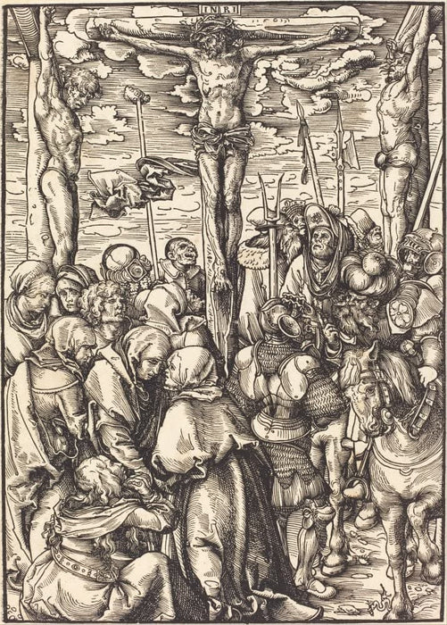 Lucas Cranach The Elder 'The Crucifixion', 1509, Germany, Reproduction 200gsm A3 Vintage Classic Art Poster