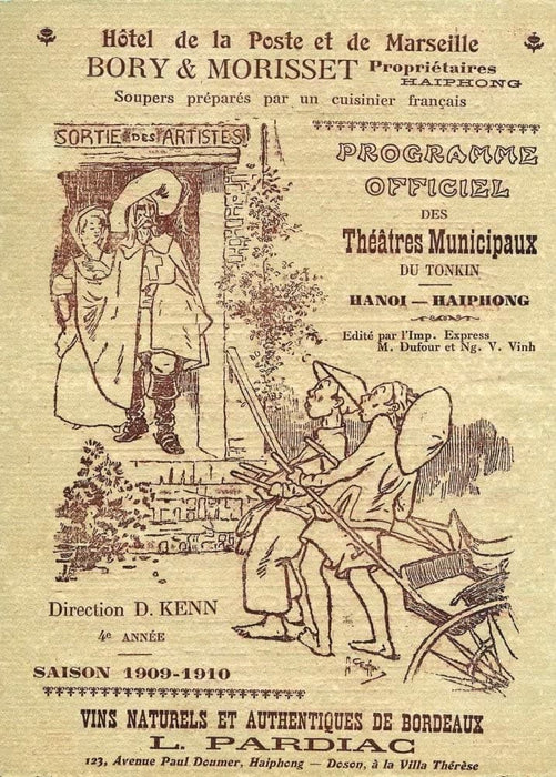 Vintage Travel Vietnam 'Haiphong for The Theatre Municipaux du Tonkin', 1909, Reproduction 200gsm A3 Vintage Travel Poster