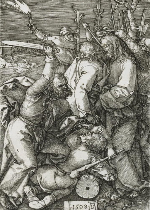 Albrecht Durer 'The Betrayal of Christ', Germany, 1508, Reproduction 200gsm A3 Vintage Classic Art Poster - World of Art Global Limited