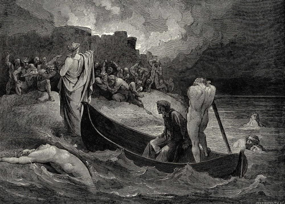Gustave Dore 'I Couldn t Hear What he was Saying to Them', Dante's 'The Divine Comedy, Inferno', France, 1860's, Reproduction 200gsm A3 Vintage Classic Art Poster - World of Art Global Limited