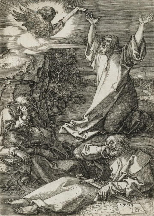 Albrecht Durer 'Christ on The Mount of Olives', Germany, 1506, Reproduction 200gsm A3 Vintage Classic Art Poster - World of Art Global Limited