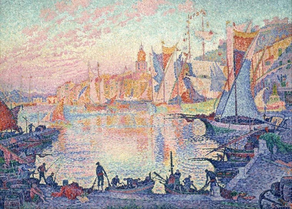 Paul Signac 'The Port of Saint-Tropez', 1901-02, France, Reproduction 200gsm A3 Vintage Classic Art Poster