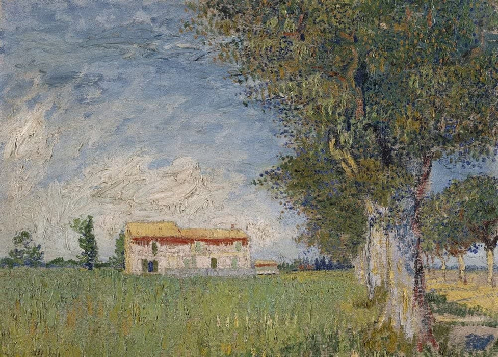 Vincent Van Gogh 'Farmhouse in a Wheat Field, Detail', 1885, Netherlands, Reproduction 200gsm A3 Vintage Classic Art Poster