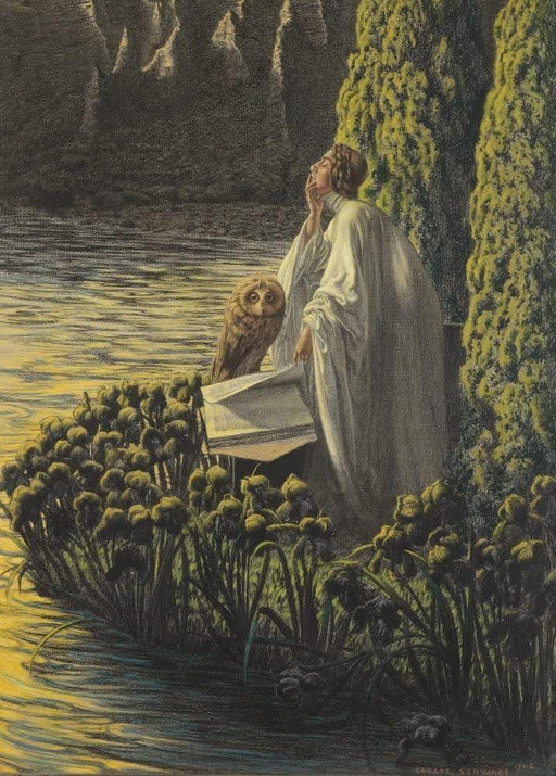 Carlos Schwabe 'Silent Interior, Detail', Switzerland, 1908, 200gsm A3 Vintage Classic Art Poster - World of Art Global Limited