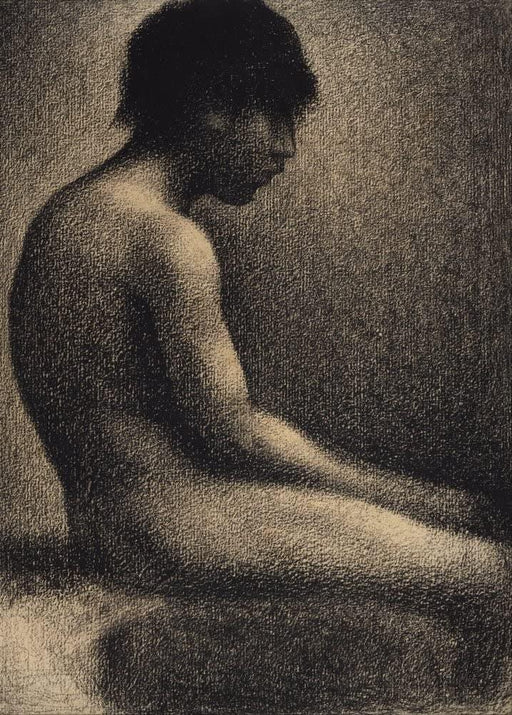 Georges Seurat 'Seated Nude, Study for Une Baignade', France, 1883, Reproduction 200gsm A3 Vintage Classic Art Poster - World of Art Global Limited