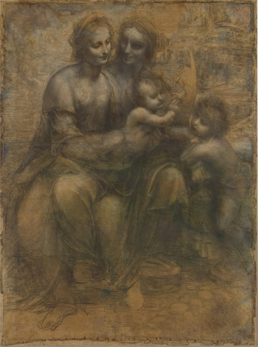 Leonardo da Vinci 'St Anne', Italy, 1503, Reproduction 200gsm A3 Vintage Classic Art Poster