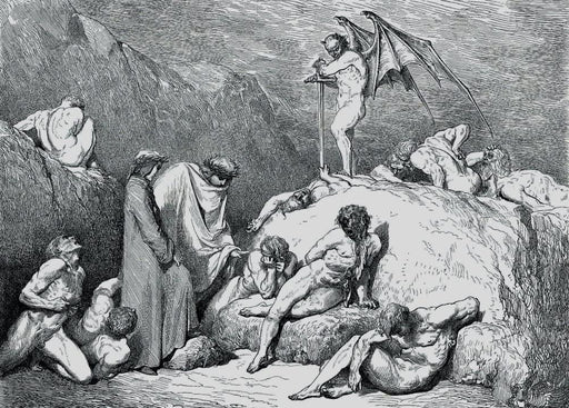 Gustave Dore 'If You're Never Going to See The Sweet Plains', Dante's 'The Divine Comedy, Inferno', France, 1860's, Reproduction 200gsm A3 Vintage Classic Art Poster - World of Art Global Limited
