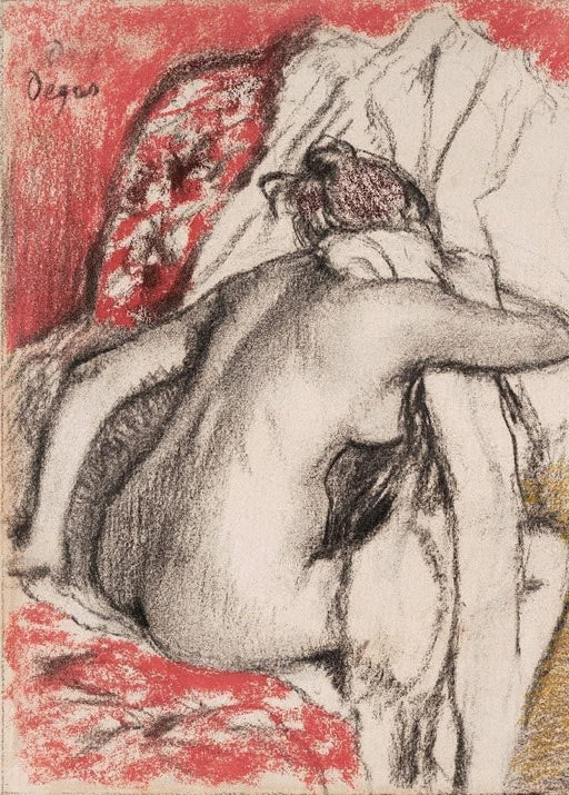 Edgar Degas 'After The Bath, Seated Woman Drying Herself, Detail', France, 1885, Impressionism, Reproduction 200gsm A3 Vintage Classic Art Poster - World of Art Global Limited