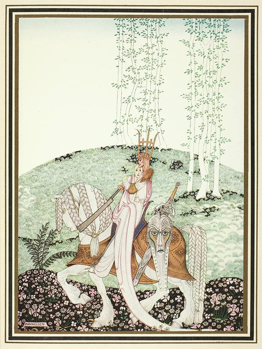 Kay Nielsen 'Then he Coaxed her Down', from 'East of The Sun and West of The Moon', Denmark, 1914, Reproduction Vintage 200gsm A3 Classic Poster