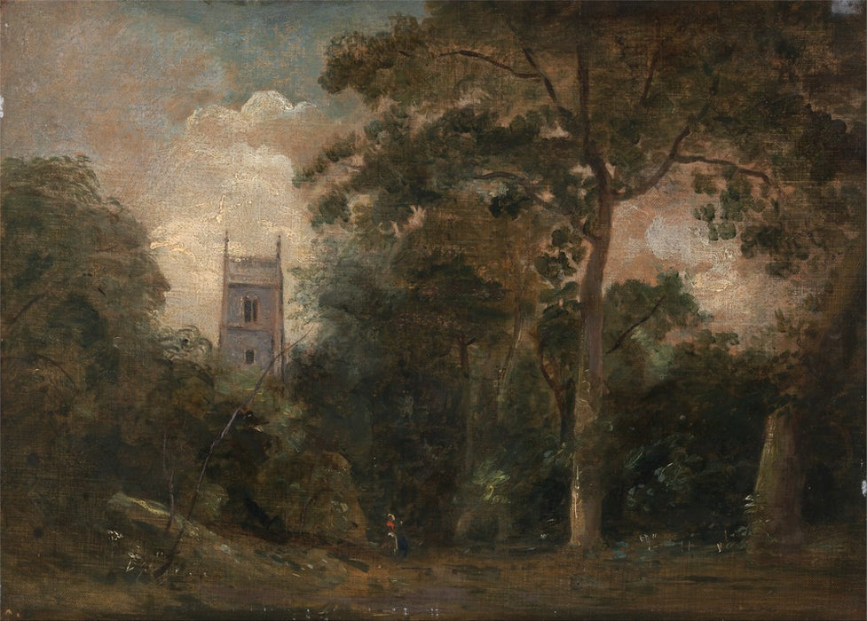 John Constable 'A Church in the Trees', England, 1800, 200gsm A3 Classic Art Poster
