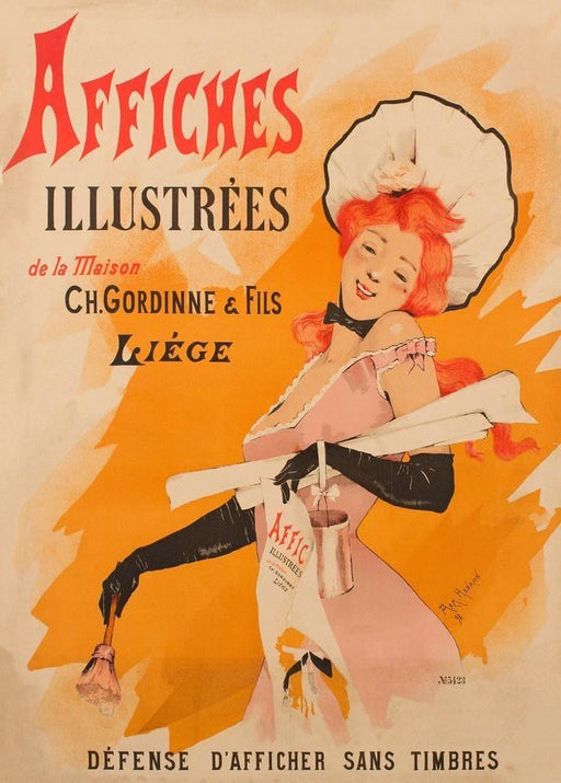 'Affiches Illustrées', Belgium, 1898 by Armand Henrion, Reproduction 200gsm A3 Vintage Art Nouveau Poster - World of Art Global Limited