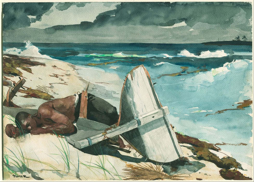 Winslow Homer 'After the Hurricane, Bahamas', 1899, 200gsm A3 Classic Art Poster