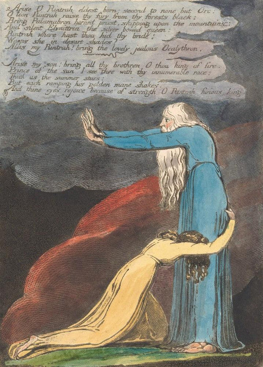 'Arise O' Rintrah, eldest born', William Blake, England, 1794, Reproduction 200gsm A3 Vintage Poster - World of Art Global Limited