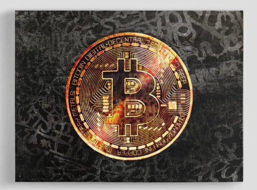 Bitcoin Crypto - Canvas, Framed. Many Sizes Available - World of Art Global Limited