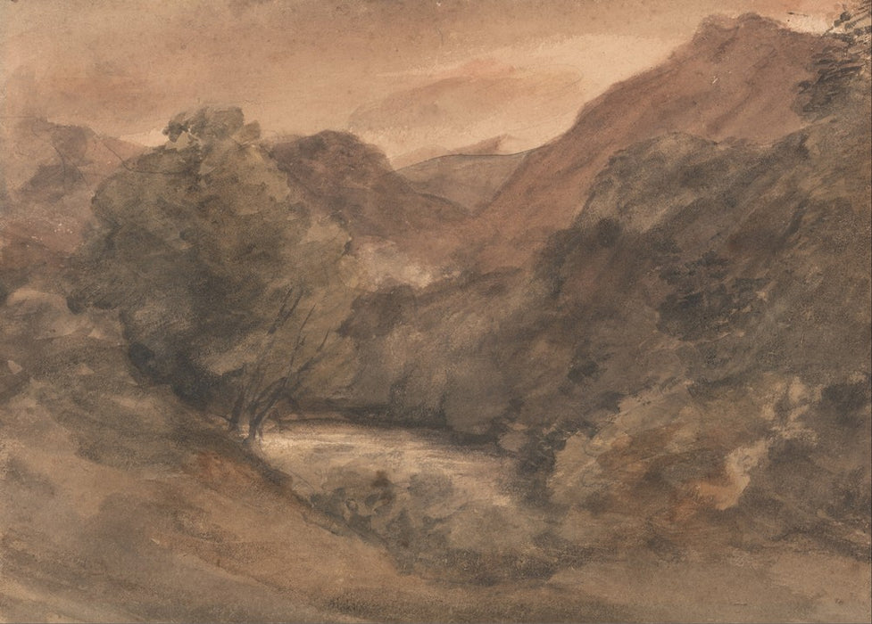 John Constable 'Borrowdale, Evening after a Fine Day', 1st October 1806, 200gsm A3 Classic Art Poster