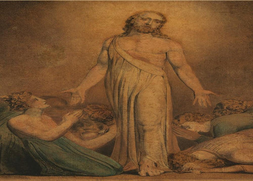 'Christ Appearing to the Apostles after the Resurrection, detail', 1795-1805, William Blake, England, Reproduction 200gsm A3 Vintage Poster - World of Art Global Limited