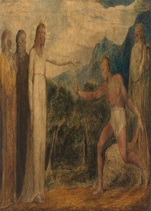 'Christ Giving Sight to Bartimaeus', 1799-1800, William Blake, England, Reproduction 200gsm A3 Vintage Poster - World of Art Global Limited