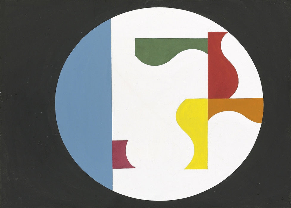 Sophie Taeuber-Arp 'Composition in a white circle on a black background', undated, Reproduction 200gsm A3 Vintage Dada Poster