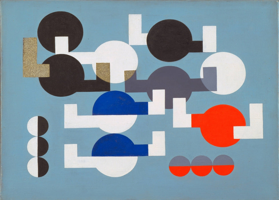 Sophie Taeuber-Arp 'Composition of Circles and Overlapping Angles', 1930, Reproduction 200gsm A3 Vintage Dada Poster