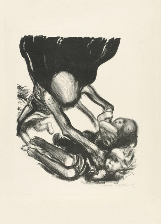 'Death grabbing at a Group of Children', 1934, Käthe Kollwitz, Reproduction 200gsm A3 Vintage German Expressionism Poster - World of Art Global Limited