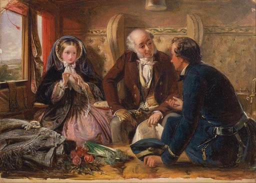 Abraham Solomon 'First Class. The Meeting', England, 1855, 200gsm A3 Classic Art Poster - World of Art Global Limited