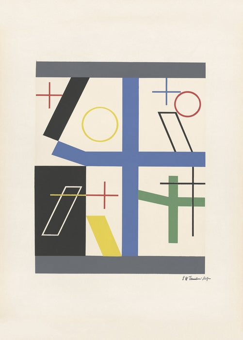 Sophie Taeuber-Arp 'Four speaces with a broken cross', 1932, Reproduction 200gsm A3 Vintage Dada Poster