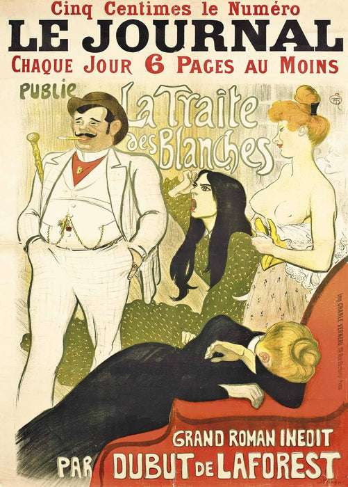 Theophile-Alexandre Steinlen 'Le Journal, France', 1899, Swiss-French, Reproduction 200gsm A3 Vintage Art Nouveau Poster