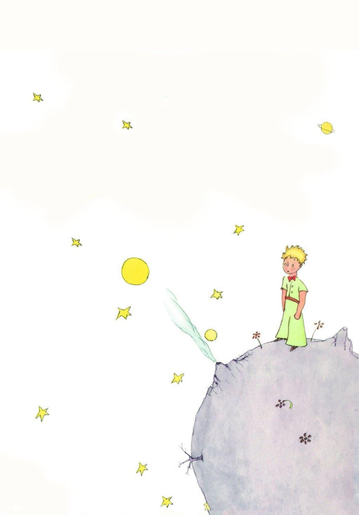 Antoine de Saint-Exupery 'The Little Prince and The Asteroid' from 'The Little Prince', France, 1943, Reproduction 200gsm Vintage A3 Classic Children's Poster - World of Art Global Limited