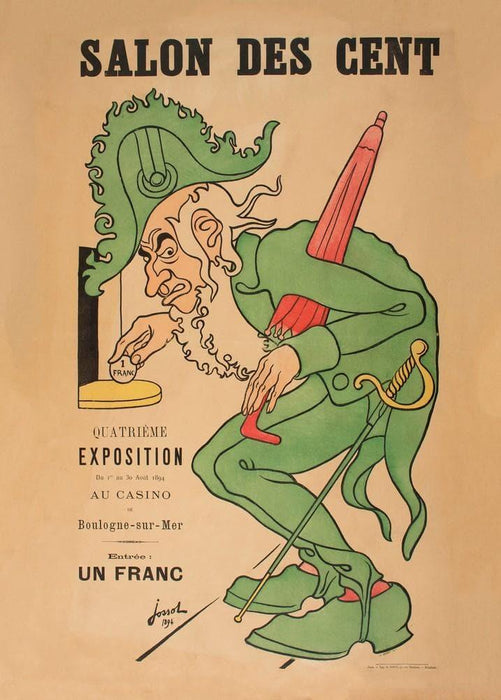 'Salon des Cent', 1894, Reproduction 200gsm A3 Vintage Art Nouveau Poster - World of Art Global Limited
