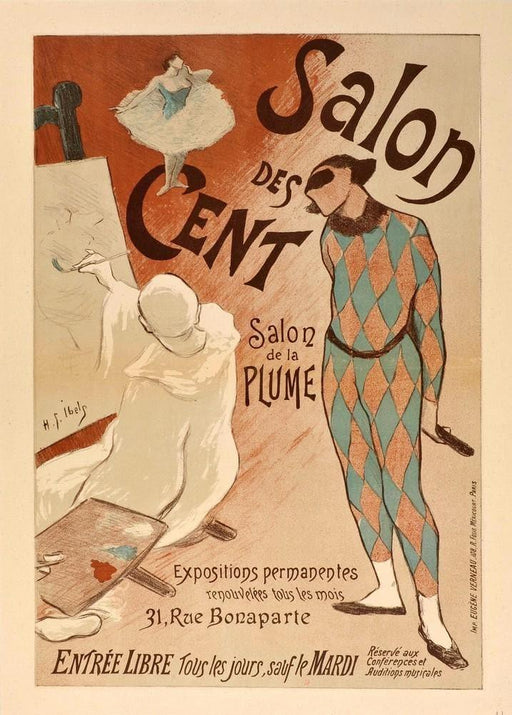 'Salon des Cent 1', 1894, Reproduction 200gsm A3 Vintage Art Nouveau Poster - World of Art Global Limited