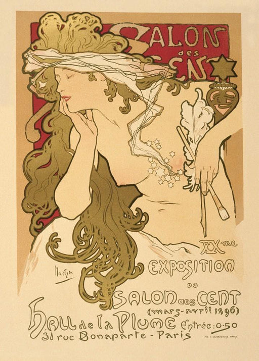 'Salon des Cent 20', 1896, Reproduction 200gsm A3 Vintage Art Nouveau Poster - World of Art Global Limited
