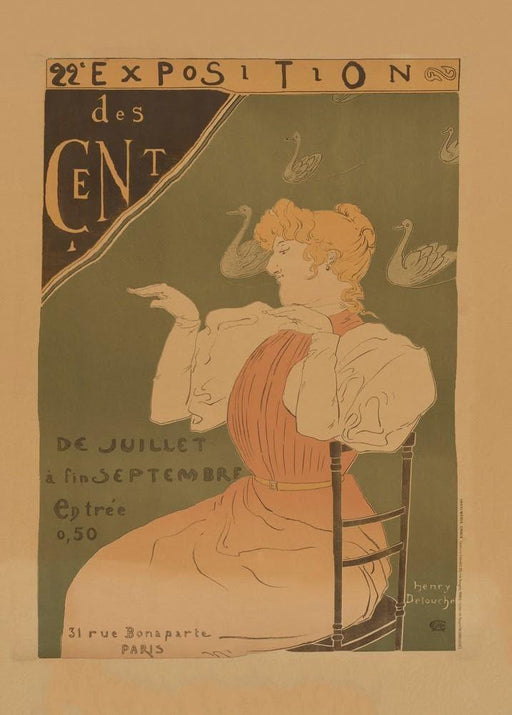 'Salon des Cent 22', 1896, Reproduction 200gsm A3 Vintage Art Nouveau Poster - World of Art Global Limited