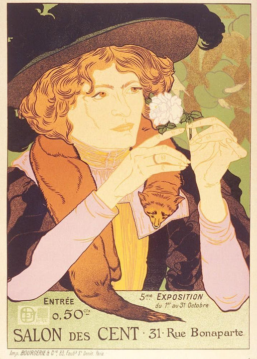 'Salon des Cent 5', 1894, Reproduction 200gsm A3 Vintage Art Nouveau Poster - World of Art Global Limited
