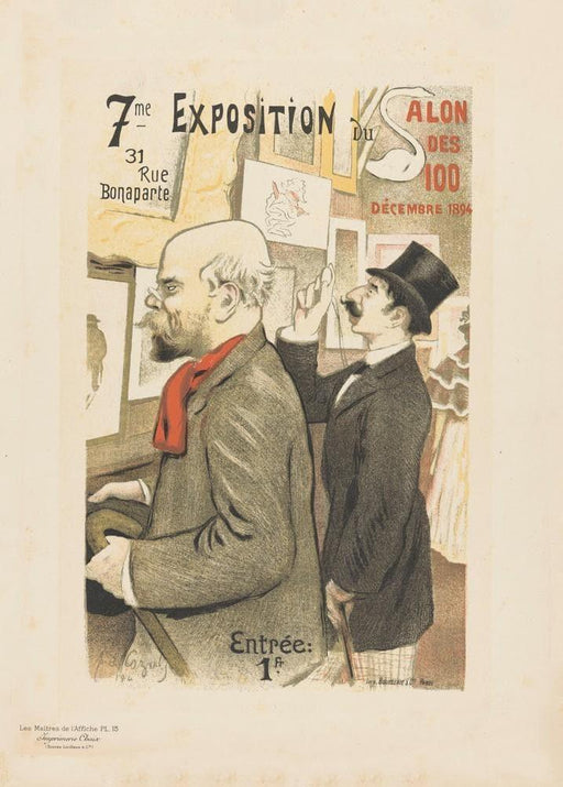 'Salon des Cent, 7th Les Maîtres de l'Affiche', 1890's, Reproduction 200gsm A3 Vintage Art Nouveau Poster - World of Art Global Limited